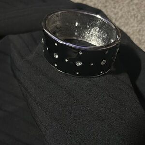 Cookie Lee Black and Silver Studded Bracelet